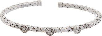 Meshmerise 18K Over Silver 0.18 Ct. Tw. Diamond Bangle Bracelet