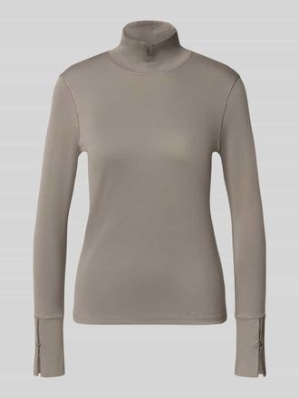 Marc Cain Longsleeve mit Stehkragen in Taupe, Größe 34