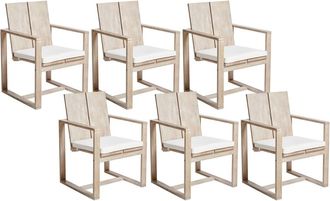 Beliani Silla de jard&iacute;n de madera marr&oacute;n