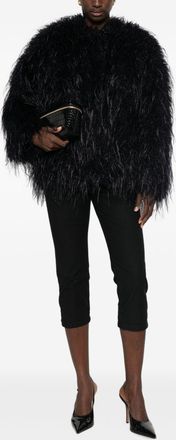 Forte_Forte Feather-Effect Blouson Jacket - navy