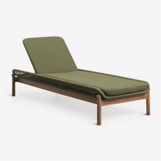 Sklum Sdraio reclinabile in legno di acacia e corda intrecciata Karvia SKLUM