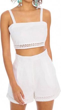 Allison New York Elodie Crop Top In White