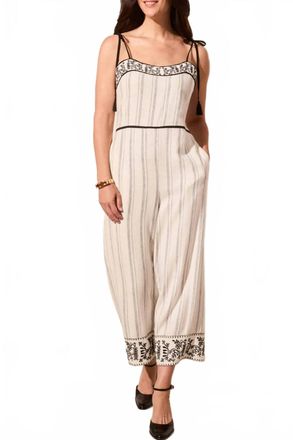 Tribal Embroidered Escape Jumpsuit In Black