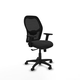 Piqueras y Crespo Silla De Oficina Piqueras Y Crespo Aloc&eacute;n Synchro Negro Cuero Sint&eacute;tico