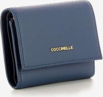 Coccinelle Portafoglio metallic small deep blue