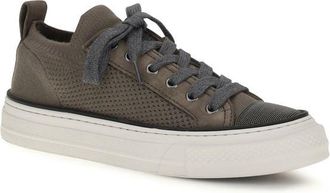 Brunello Cucinelli Womens Brown Cotton Low Top Sneakers