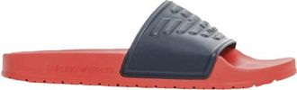 Emporio Armani Mules con Logo de PVC - Shoes - Mujer - Azul - 38 EU