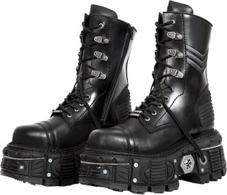 Generic Punk Autumn Winter Fashion Comfortable Punk Gothic Knee Length Boots With Metal Decoration Riveted High Heels Motorcycle Boot(Gold,10.5US)