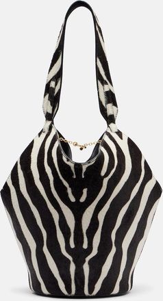 Khaite Lotus Mini calf hair and suede tote bag