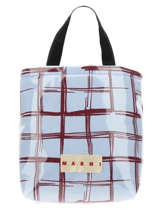 Marni Light Blue Logo Large Tote