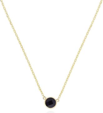 The Lovery Onyx Single Bezel Necklace