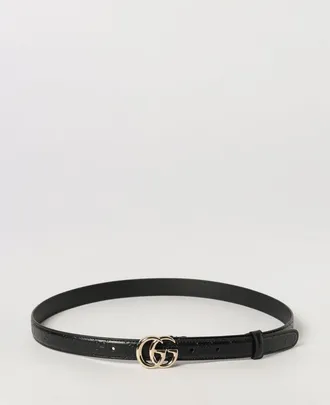 Gucci Cintura GG Marmont in pelle di vitello liscia con fibbia monogramma