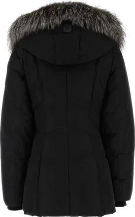 Mackage Fur-Trimmed Hood Down Jacket - Black