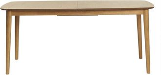 Miliboo Mesa De Comedor Rectangular Extensible De Madera De Roble Claro 180-220 Cm Ego