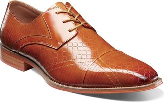 Stacy Adams Hobson Cap Toe Derby in Tan at Nordstrom, Size 11.5