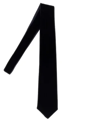 Giorgio Armani Velvet Necktie - Navy