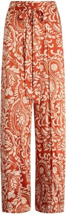 Liu Jo Gedrukte Twill Broek - Dames - Wijde Broeken - Veelkleurig - 2XL - Broeken
