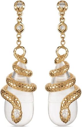 Jacquie Aiche 14K Yellow Gold Diamond Drop Earrings - Womens - Diamond/14kt Yellow Gold