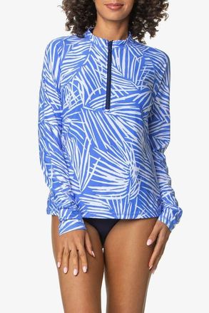 Helen Jon Sun Shirt Upf 50+ in South Seas Blue Periwinkle at Nordstrom, Size X-Large