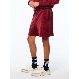 Sergio Tacchini Bandiera Debossed Velour Short in Rhubarb at Nordstrom, Size Xxx-Large