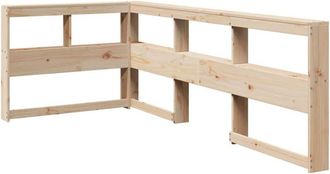 vidaXL Cabecero librería en forma de L madera maciza de pino 75 cm vidaXL