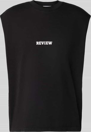 Review Tanktop mit Label-Print in Black, Gr&ouml;&szlig;e XS