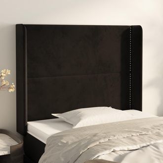 vidaXL Cabecero Con Orejas De Terciopelo Negro 103x16x118/128 Cm Vidaxl
