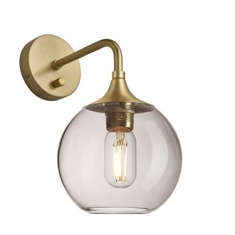 Industville Chelsea Glass Globe Wall Light - 7 Inch in Light Grey | Size: Medium