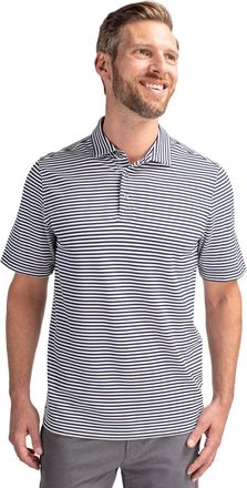 Cutter & Buck Virtue Eco Pique Stripe Recycled Mens Polo Shirt