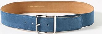 Anthropologie Square-Buckle Suede Belt