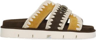 Mou Brown Bio Braided Bands Sandals