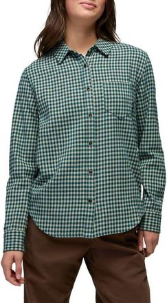 Prana Golden Canyon Organic Cotton Flannel Shirt in Coast at Nordstrom, Size X-Small