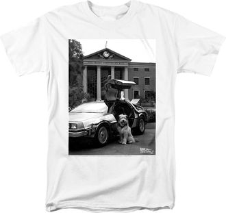 Trevco Mens Back to The Future 2 Short Sleeve T-Shirt, White, S