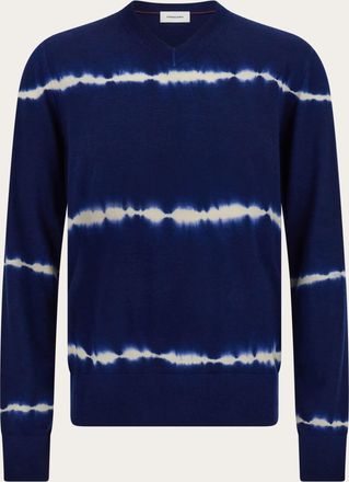 Ferragamo Uomo Maglia tie & dye Blu