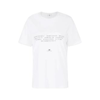 Elisabetta Franchi Dames, Tops, Wit, Maat: XL Jersey