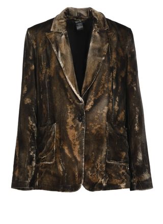 Avant Toi Mottled Brown Velvet Jacket With Tailored Silhouette