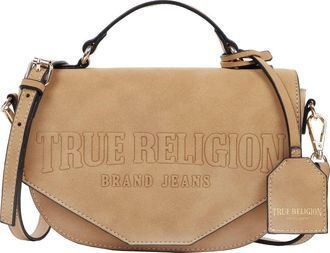 True Religion Trapunto Logo Satchel Bag in Camel at Nordstrom Rack