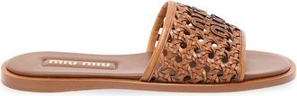 Miu Miu Woven Slide Sandals
