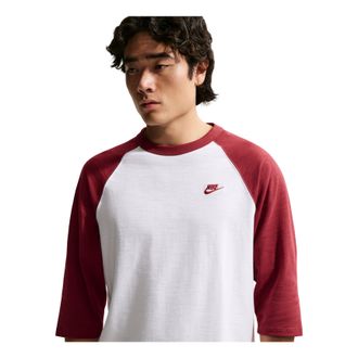 Nike Sportswear Club 3/4 Sleeve Raglan Top Team Crimson White IF0756-613