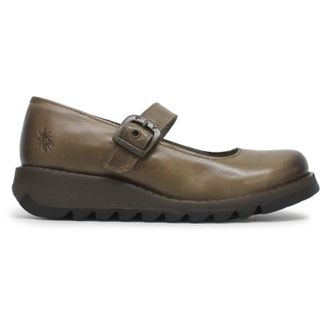 FLY London SAMP132FLY Rug Leather Womens Comfort Shoes - Taupe - Size:UK 5
