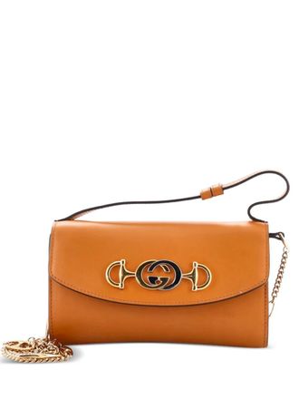 Gucci Zumi Leather Mini shoulder bag - women - Calf Leather - One Size - Brown