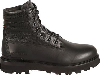 Moncler Peka Leather Lace-Up Boots, Brand Size 45 ( US Size 12 )