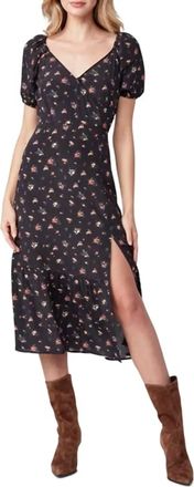 Paige Gjelina Faux Wrap Dress In Black Multi
