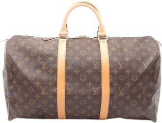 Louis Vuitton Vintage, unisex, Bruin, ONE Size, Leer, Pre-owned Boston Bag