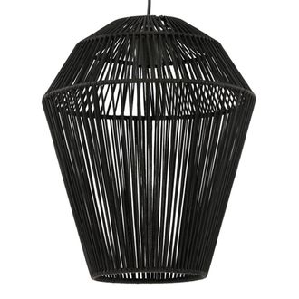 Light & Living L&aacute;mpara Colgante - Deya - Negro - Algod&oacute;n - &Oslash; - Light&living