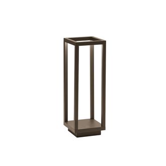 Zafferano Lanterna Home Corten A Led Da 2,2w A Batteria Ip54 Zafferano