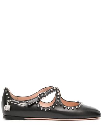 Bally Ballerine Baunty con borchie - Nero