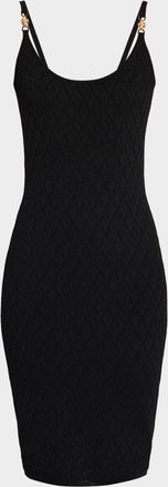Versace Knit Jacquard Midi Dress