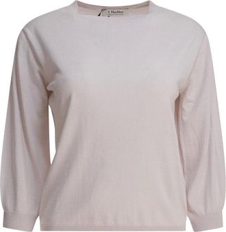 Max Mara Truien & Vesten, Dames, Grijs, M, Wol, Amico Ronde Hals Trui