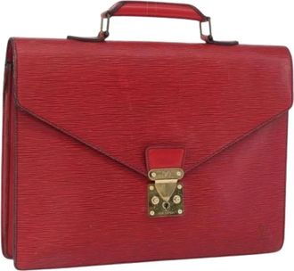 Louis Vuitton Pre-owned Vintage Epi Business Bag - Dames - Vintage Handtas - Rood - ONE Size - Leer - Vintage